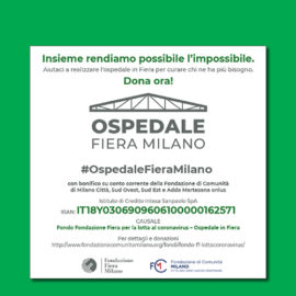 Advisora sostiene il Fondo istituito dalla Fondazione Fiera Milano