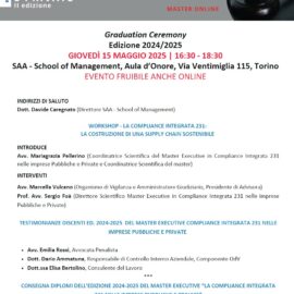 LA COMPLIANCE INTEGRATA 231: LA COSTRUZIONE DI UNA SUPPLY CHAIN SOSTENIBILE, SUI RISCHI LEGALI COLLEGATI ALLE FILIERE DI IMPRESE